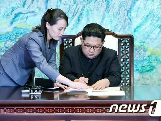 北朝鮮の金正恩 国務委員長と、金与正 朝鮮労働党第1副部長（画像提供:wowkorea）