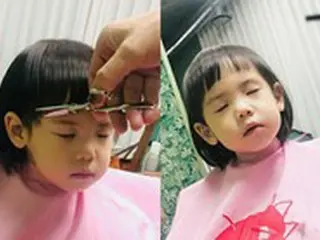 ユジン（S.E.S.）、次女のロリンちゃんが散髪する様子を公開…長女ロヒちゃんと双子コーデのような前髪ぱつんの仕上がりに
