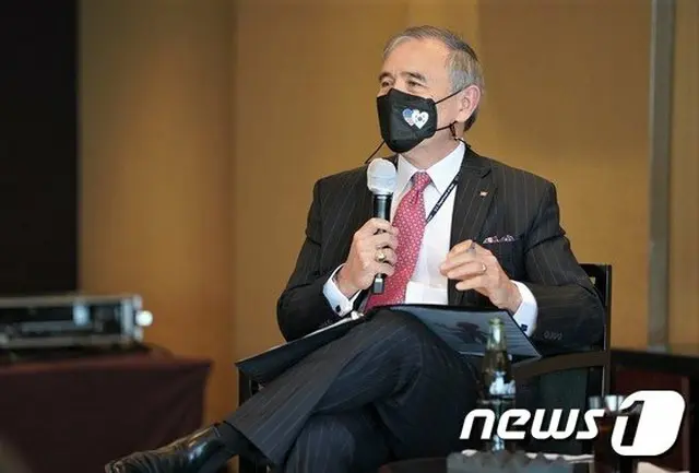在韓米国商工会議所主催の午餐懇談会に招請された、ハリー・ハリス駐韓米国大使（画像提供:wowkorea）