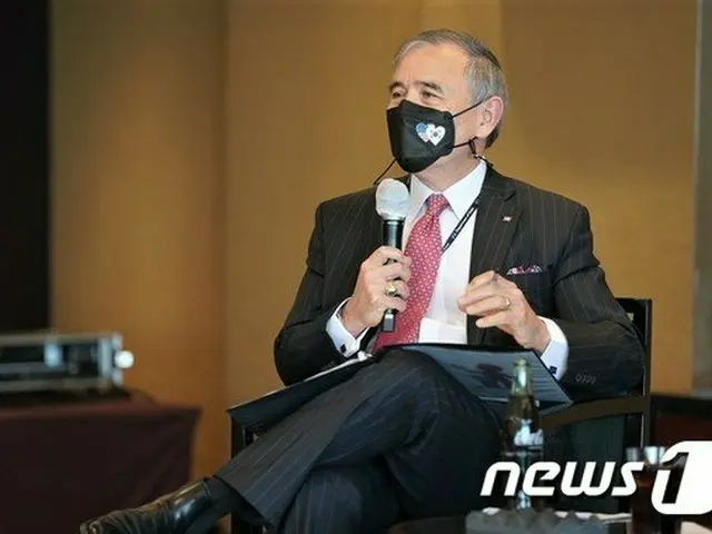 在韓米国商工会議所主催の午餐懇談会に招請された、ハリー・ハリス駐韓米国大使（画像提供:wowkorea）