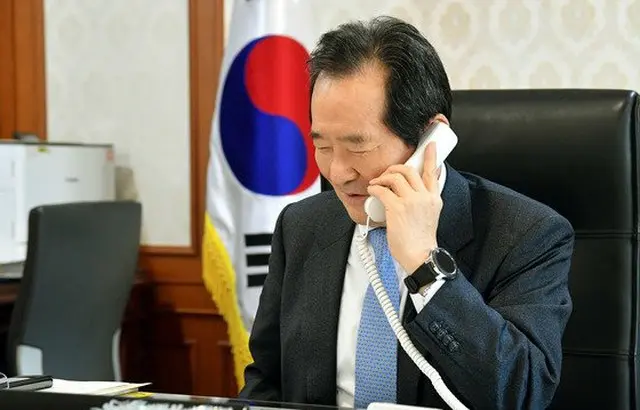 クロアチア首相と電話会談「兪明希氏はWTO改革の最適任者」＝韓国丁世均国務総理（画像提供:韓国国務総理室）