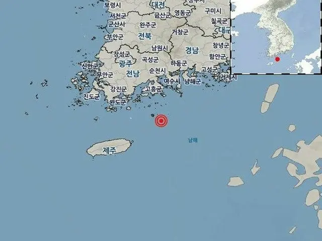 韓国・巨文島（韓国気象庁 提供）（画像提供:wowkorea）