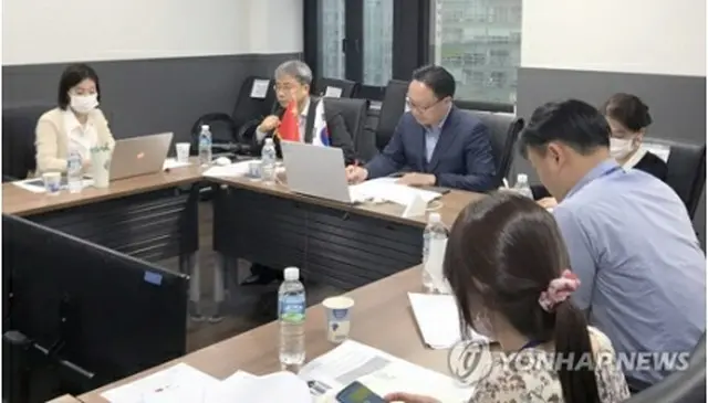 ７月２３日に開かれた８回目の韓中ＦＴＡサービス・投資交渉（産業通商資源部提供）＝（聯合ニュース）≪転載・転用禁止≫