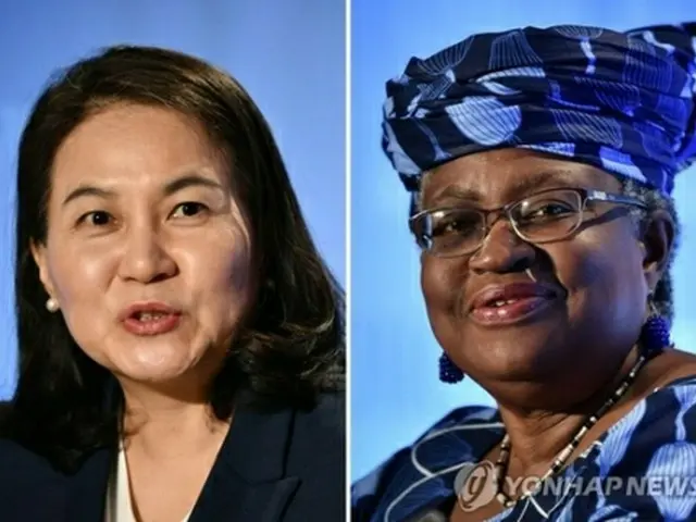ＷＴＯ事務局長選で最終候補に残った韓国の兪明希氏（左）とナイジェリアのオコンジョイウェアラ氏（資料写真）＝（ＡＦＰ＝聯合ニュース）