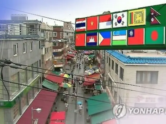 韓国に住む外国人は年々増加している＝（聯合ニュースＴＶ）