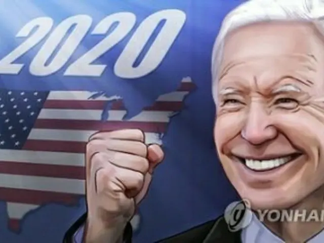 米大統領選で勝利したバイデン氏（イラスト）＝（聯合ニュース）
