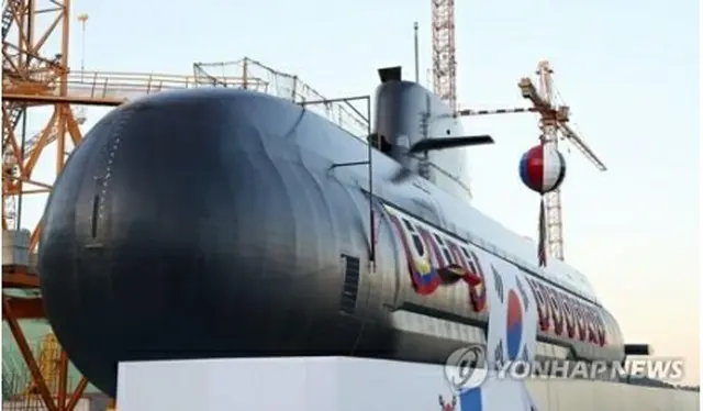3000トン級潜水艦「安武」（大宇造船海洋提供）＝（聯合ニュース）≪転載・転用禁止≫