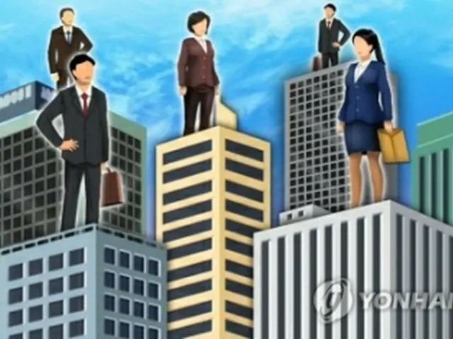 大企業の社員に占める役員の割合は年々減少している（イラスト）＝（聯合ニュース）