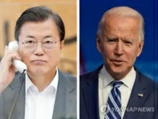 バイデン氏　北核解決へ緊密協力表明＝文大統領と電話会談
