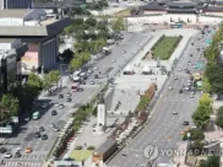 ソウル都心・光化門広場　東側の車線増工事始まる＝西側は公園造成へ