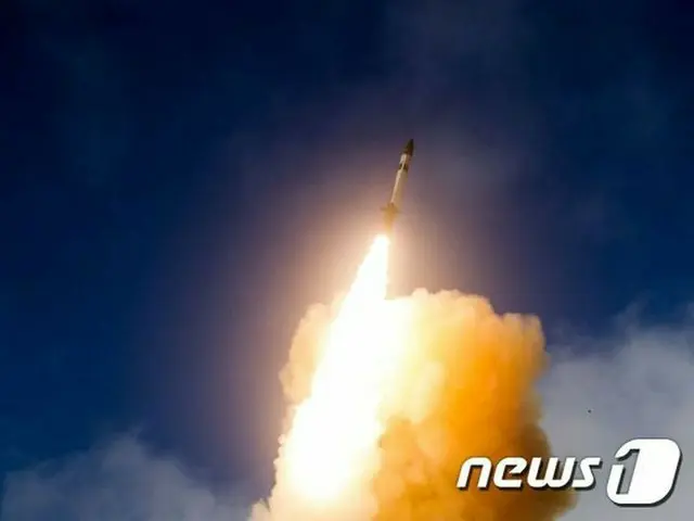 “スタンダード ミサイル3 ブロック2A”の試験発射の場面（画像提供:wowkorea）