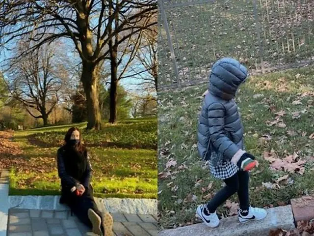 女優ソン・テヨン、“嵐のような成長“娘リホと散歩「にわかに近付く冬」（画像提供:wowkorea）