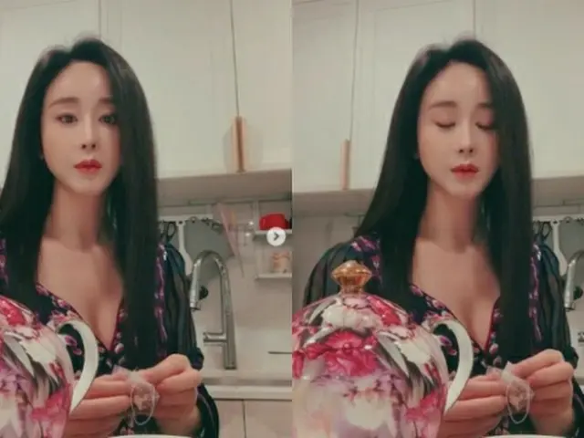 女優ハム・ソウォン、44歳の美肌の秘訣…家でも華麗な人形のような美貌（画像提供:wowkorea）