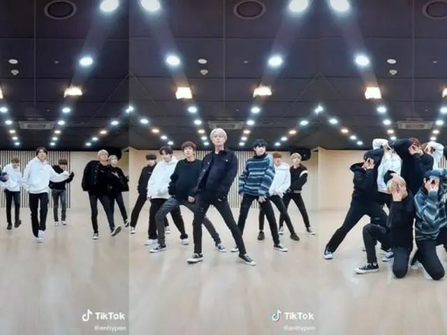 「ENHYPEN」がTikTokダンスチャレンジでデビュータイトル曲「Given-Taken」熱風を起こす。（画像提供:wowkorea）