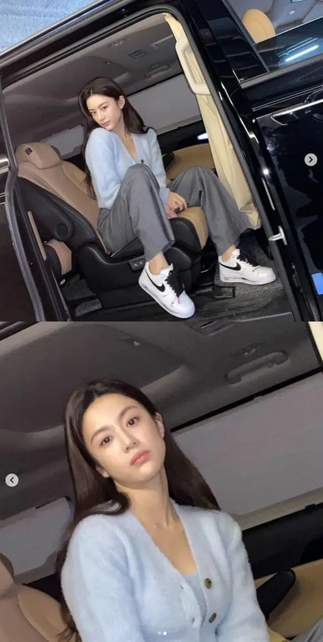 俳優パク・ボゴムの彼女役として知られた女優のコ・ユンジョン、車の中でも撮影（画像提供:wowkorea）