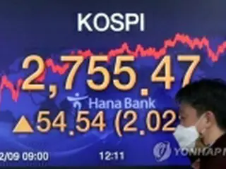 韓国総合株価指数が反発　再び過去最高値