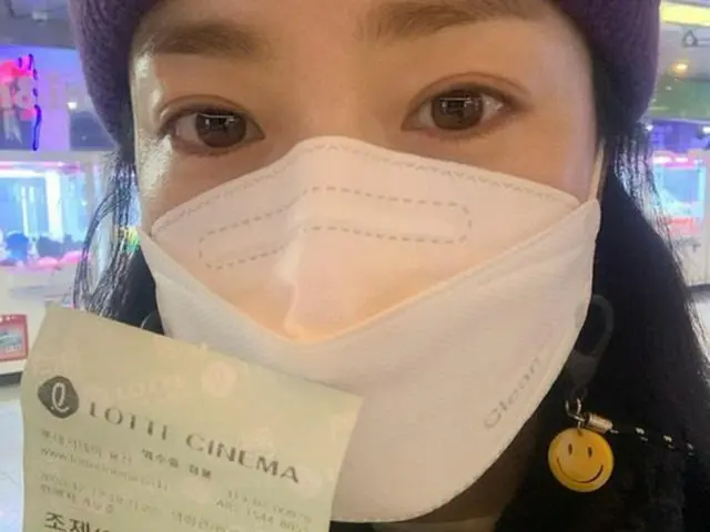 女優ハン・ジミン、映画館で本人出演映画「ジョゼ」の観覧を認証“観に来てくれて感謝”（画像提供:wowkorea）