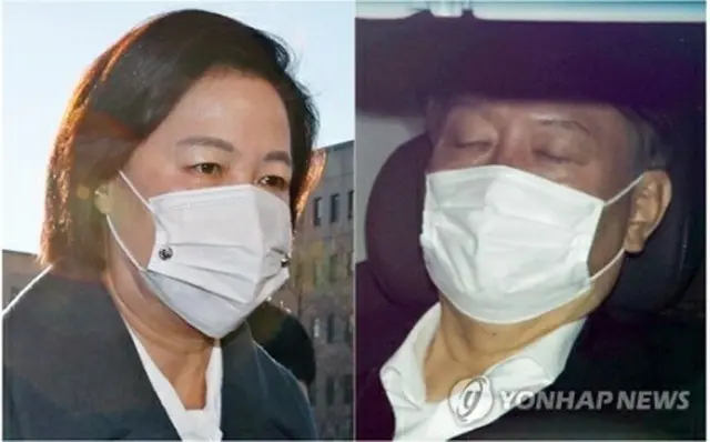 秋氏（左）と尹氏＝（聯合ニュース）
