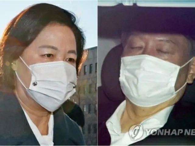 秋氏（左）と尹氏＝（聯合ニュース）