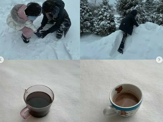 女優ソン・テヨン、家族と童話のような雪遊び“今年の中で最も幸せな時間”（画像提供:wowkorea）