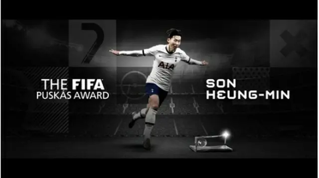 孫興ミンのゴールがプスカシュ賞に選ばれた（ＦＩＦＡホームページから）＝（聯合ニュース）≪転載・転用禁止≫