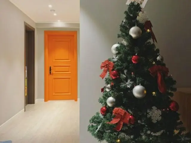女優ハン・チェア、大型のクリスマスツリーを公開…“一番上には家族写真”(画像提供:wowkorea)