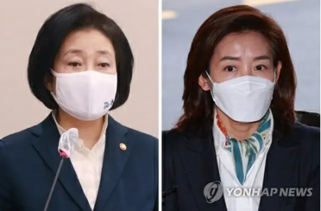朴映宣氏（左）と羅卿ウォン氏（資料写真）＝（聯合ニュース）