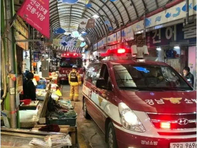２０１９年の特別警戒勤務の様子（消防庁提供）＝（聯合ニュース）≪転載・転用禁止≫