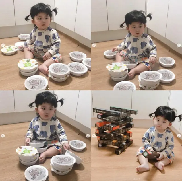 “リトルソン・ヘギョ”ハン・ジウ、白い肌がそっくりの娘…「生きている人形のよう」（画像提供:wowkorea）