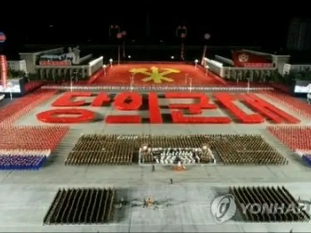 北朝鮮が１０月１０日、党創建７５周年に合わせて実施した閲兵式（朝鮮中央テレビより）＝（聯合ニュース）≪転載・転用禁止≫