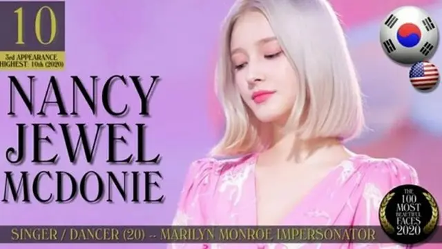 ナンシー（MOMOLAND）、「2020世界で最も美しい顔100人」10位にランクイン（画像提供:wowkorea）