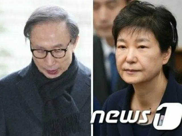 韓国の李明博 元大統領（左）と朴槿恵 前大統領（画像提供:wowkorea）