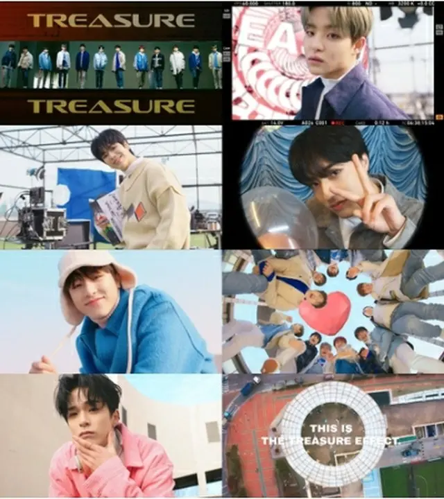 TREASUREは今月、ファーストフルアルバム「THE　FIRST　STEP:TREASURE　EFFECT」をリリースする（YGエンターテインメント提供）＝（聯合ニュース）≪転載・転用禁止≫
