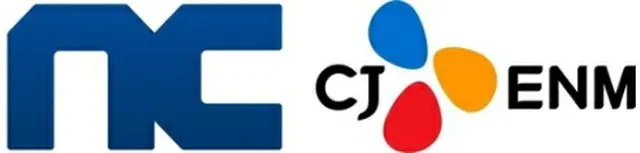 ＮＣソフトとＣＪ　ＥＮＭのロゴ（ＮＣソフト提供）＝（聯合ニュース）≪転載・転用禁止≫