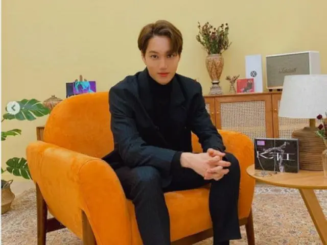 「EXO」KAI、カリスマあふれるオールブラックで決めたクールなスーツ姿…まっすぐ見つめる瞳で魅了（画像提供:wowkorea）