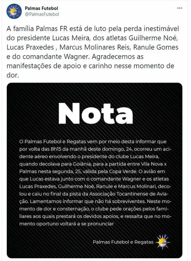 悲劇再び…ブラジルサッカー4部チーム、飛行機事故で会長や選手ら6人死亡（画像提供:wowkorea）