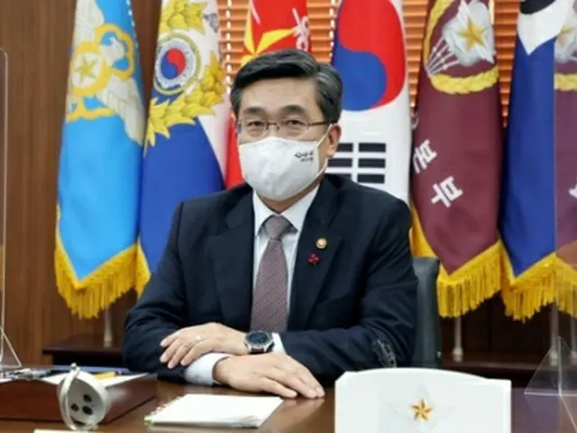 国防部で会見を行う徐氏（同部提供）＝28日、ソウル（聯合ニュース）