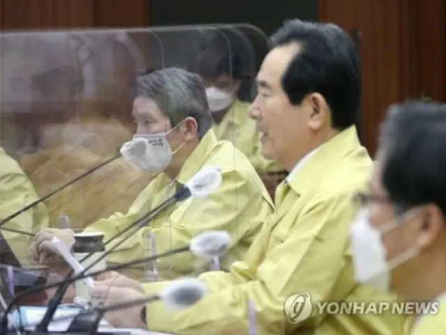 国家テロ対策委員会を主宰した丁世均首相＝２９日、ソウル（聯合ニュース）