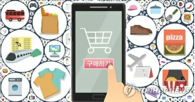 2020年のネット通販の取引額は前年比19．1%増となった（イラスト）＝（聯合ニュース）