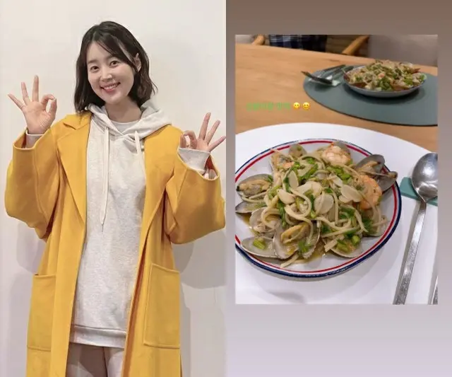 結婚10年目でママになる女優ハン・ジヘ、悪阻は終わった？夫とのパスタデート（画像提供:wowkorea）