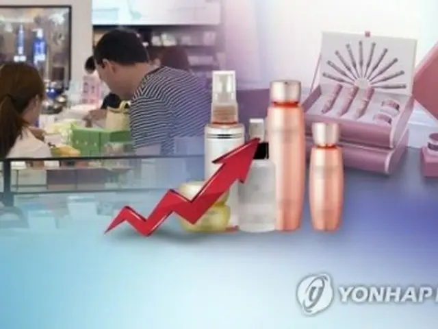 韓国の昨年の化粧品輸出額が前年比１６．１%増加した＝（聯合ニュースＴＶ）