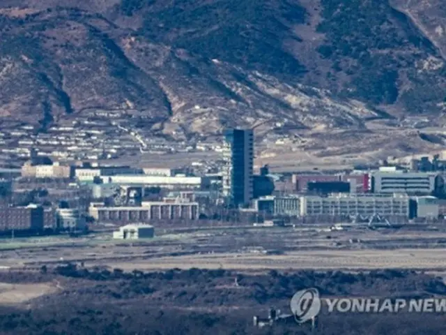 韓国・京畿道坡州市から眺めた開城工業団地一帯の景色（資料写真）＝（聯合ニュース）
