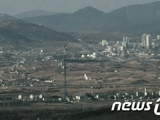 韓国の南北境界線近くに位置する坡州からみた、北朝鮮の様子（画像提供:wowkorea）