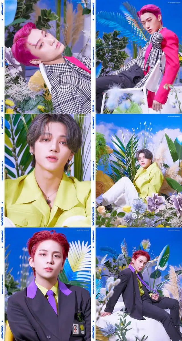 「ATEEZ」メンバーサン、ウヨン、ジョンホの個人コンセプトポートが公開され、各メンバーの魅力をたっぷりと詰め込んだ写真がすべて公開完了した。（画像提供:OSEN）