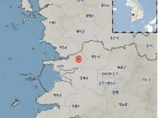 韓国西部の群山でＭ２．５の地震