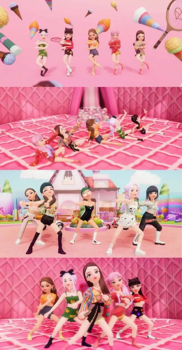 「BLACKPINK」の3Dアバターで作られた「Ice Cream」ダンスパフォーマンスビデオが1億ビューを突破した。（画像提供:OSEN）
