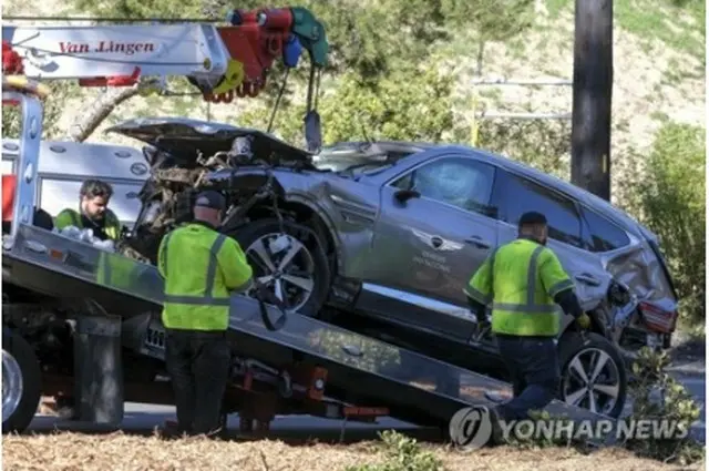 ウッズ氏が運転していた事故車＝（AP＝聯合ニュース）