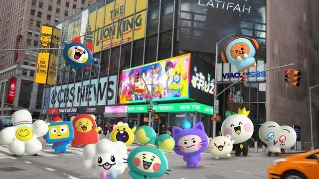 「TREASURE」のキャラクター、NYタイムズスクエアに登場（画像提供:wowkorea）