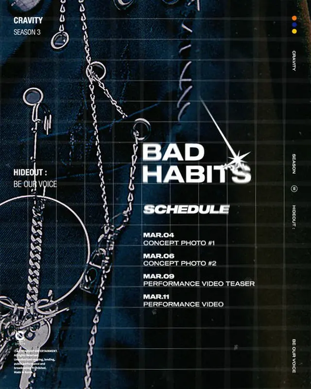 「CRAVITY」が後続曲「Bad Habits」で、次世代K-POPルーキーの歩みを続けていく。（画像提供:OSEN）