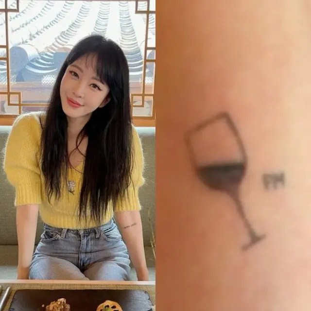 女優ハン・イェスル、腕にワイングラスのタトゥー…何を意味してる？と話題に（画像提供:wowkorea）
